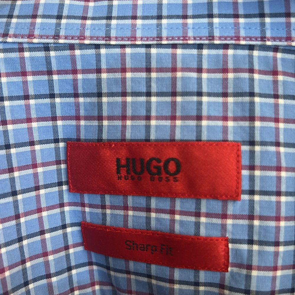 Hugo Boss Sharp Fit Plaid Button Down - Picture 7 of 8